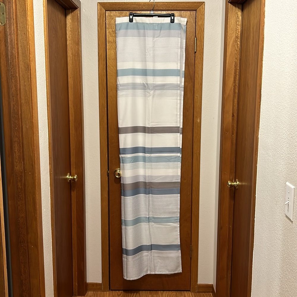 One Home Birds and Bloom Stripe Fabric Shower Curtain.